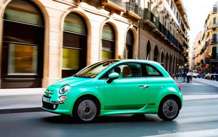 피아트 500e 전기차 리뷰 - **"Urban Chic & Classic Charm"**: A vibrant, sunny afternoon scene in a picturesque Spanish city, li... 피아트 500e 전기차 리뷰 - **"Urban Chic & Classic Charm"**: A vibrant, sunny afternoon scene in a picturesque Spanish city, li...